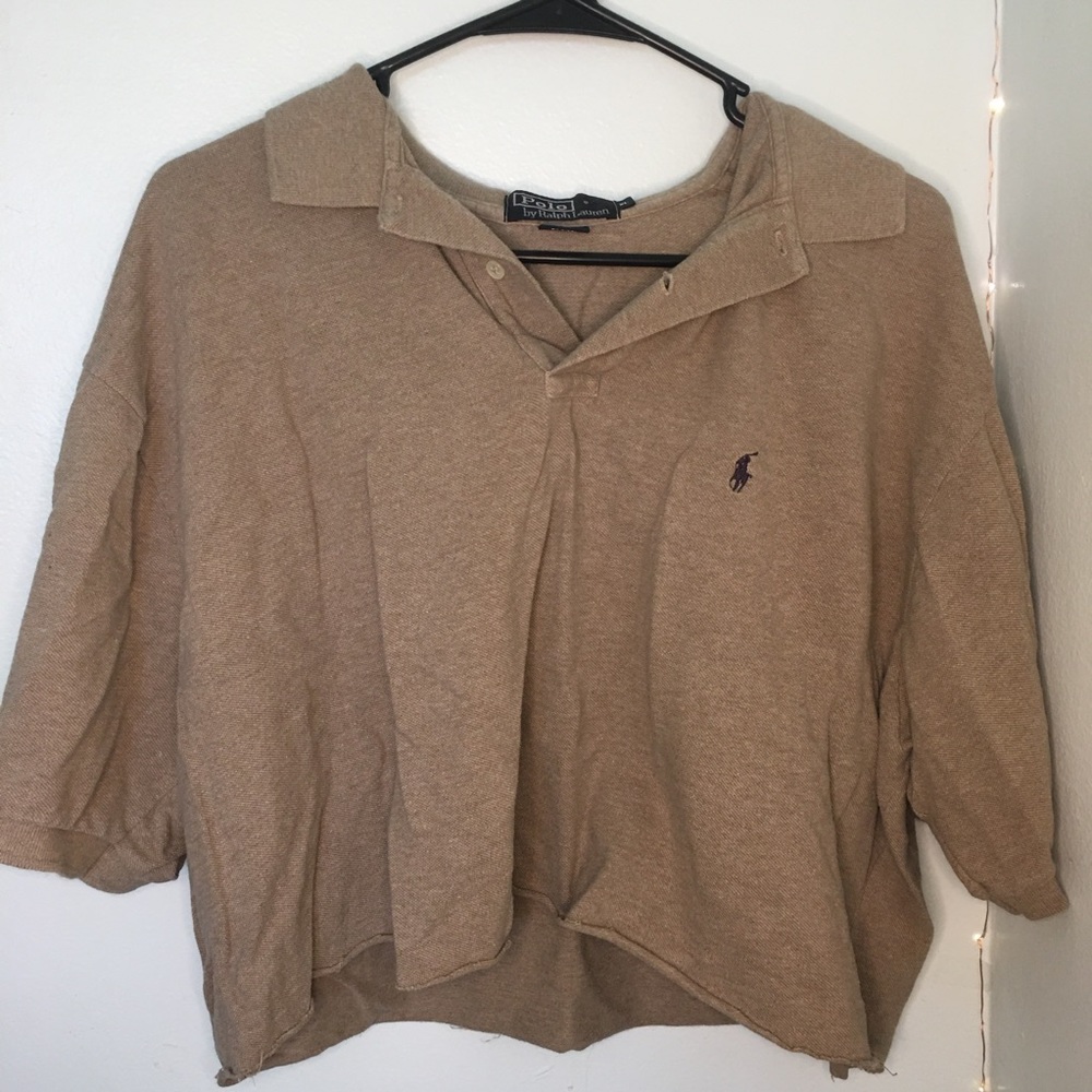 RALPH LAUREN oversized polo cropped